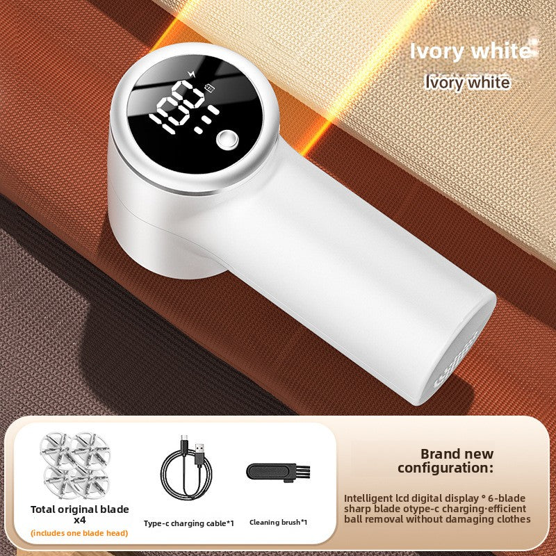 Rechargeable Fabric Shaver with Digital Display